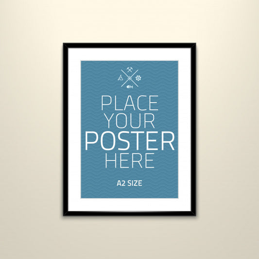 Free Poster Template of a Blank Paper Sheet in Frame