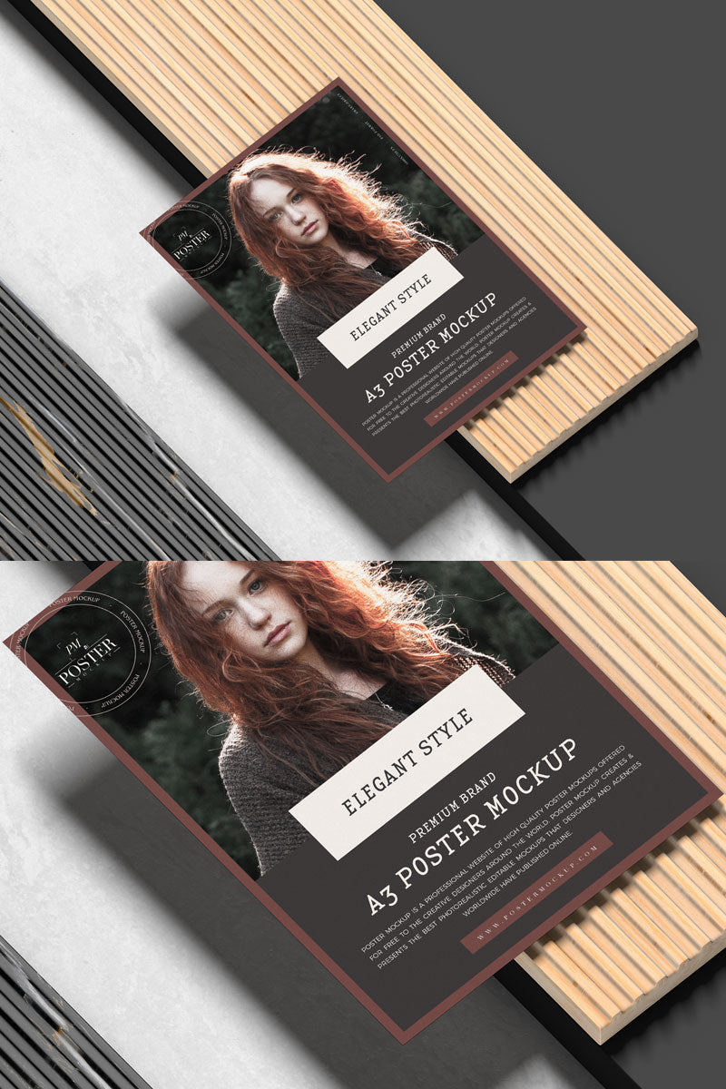 Free Premium Brand A3 Poster Mockup Psd