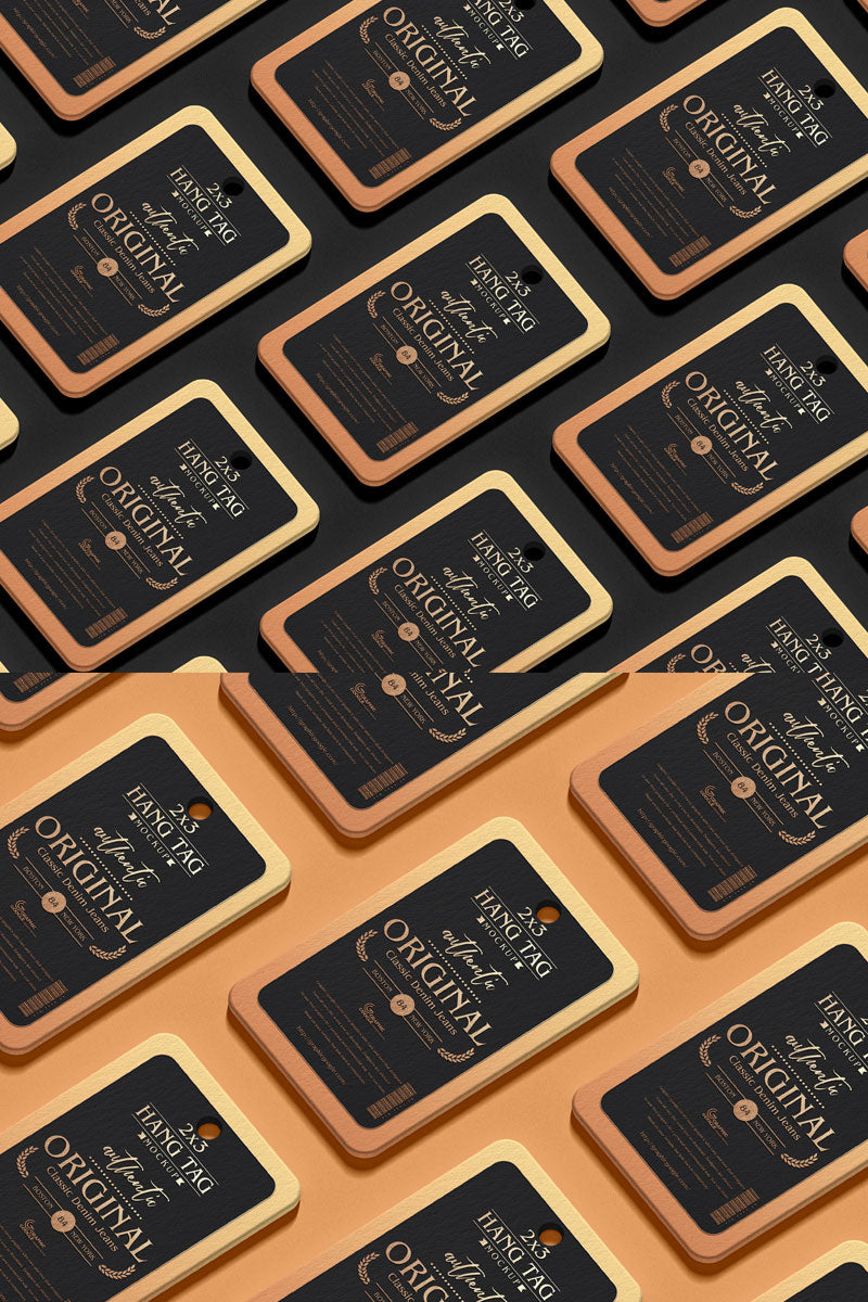 Free Premium Branding Hang Tag Mockup