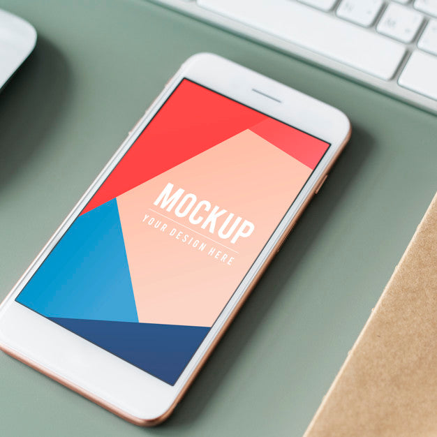 Free Premium Mobile Phone Screen Mockup Template Psd