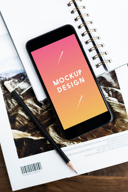 Free Premium Mobile Phone Screen Mockup Template Psd