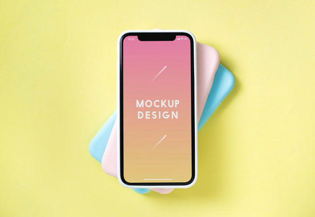 Free Premium Mobile Phone Screen Mockup Template Psd