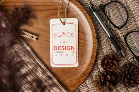 Free Present A Price Tag Psd Mockup Psd
