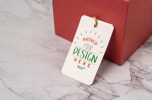 Free Present A Price Tag Psd Mockup Psd
