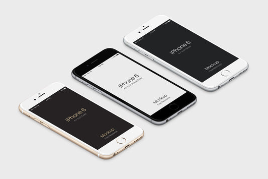 Free 3D View of iPhone 6 Vector Mockup