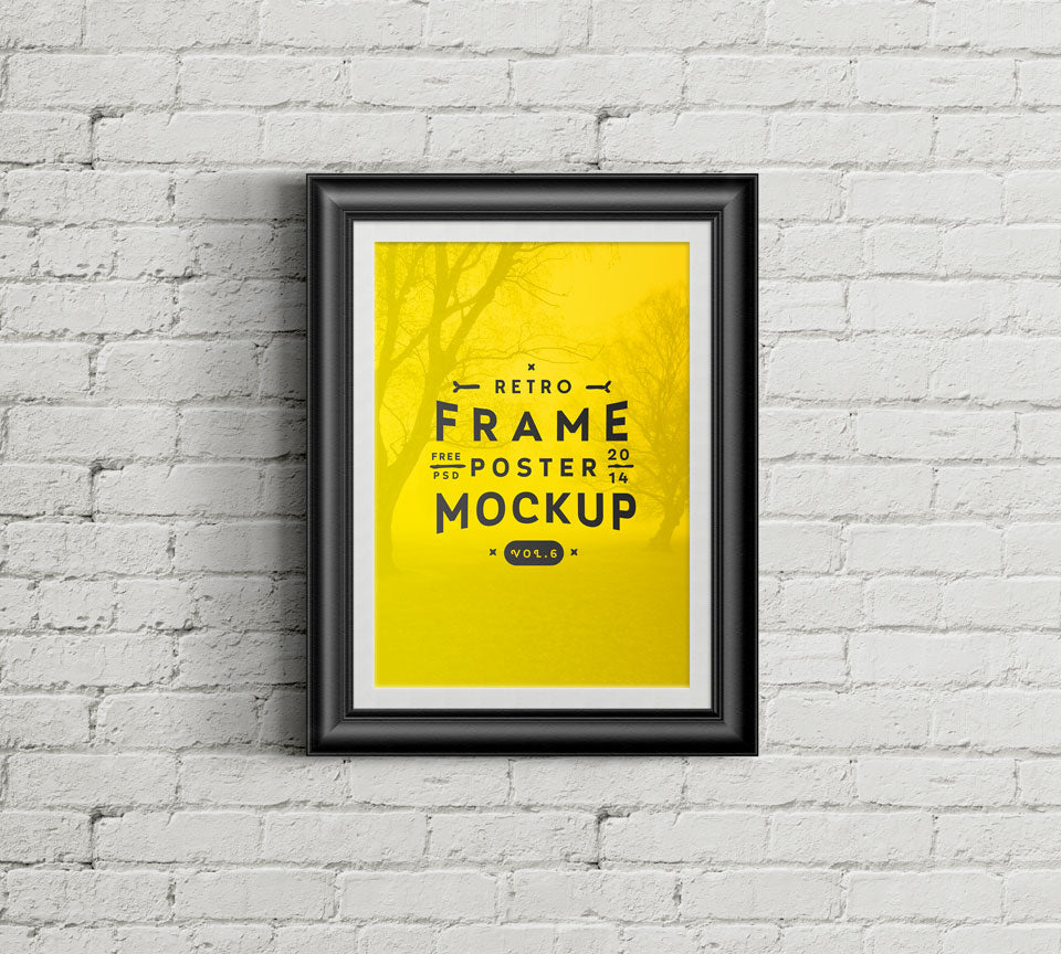 Free Poster Frame Mockup Psd