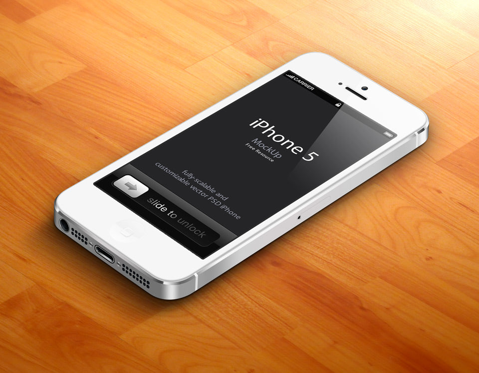 Free 3D iPhone 5 Vector Mockup