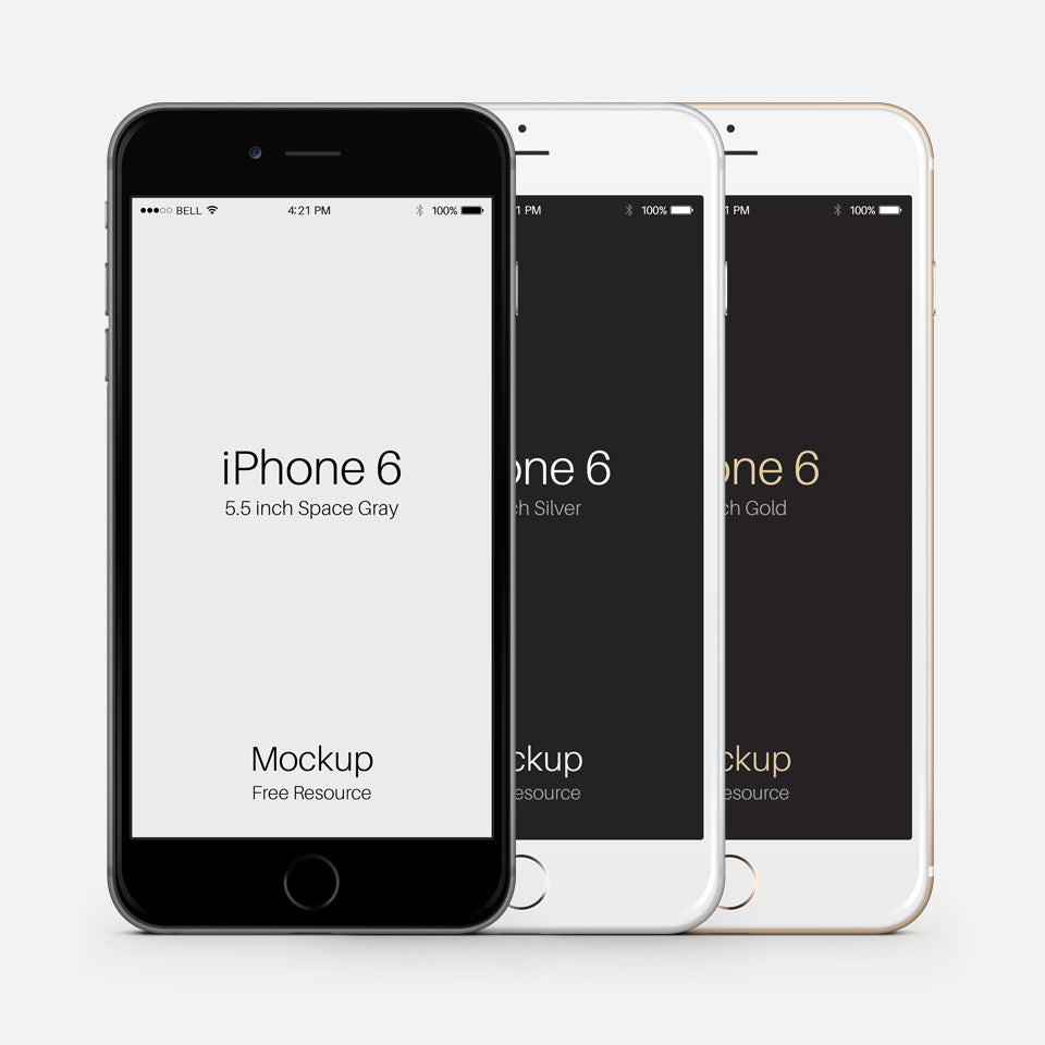 Free iPhone 6 Plus Vector Mockup Photoshop