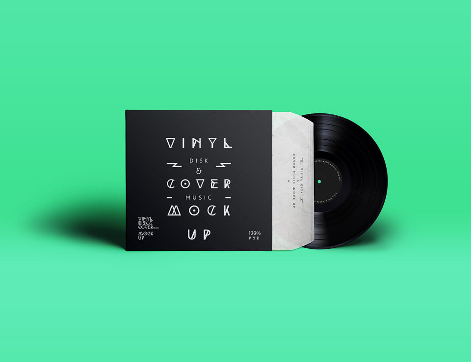 Free Vinyl Cover Record Mockup