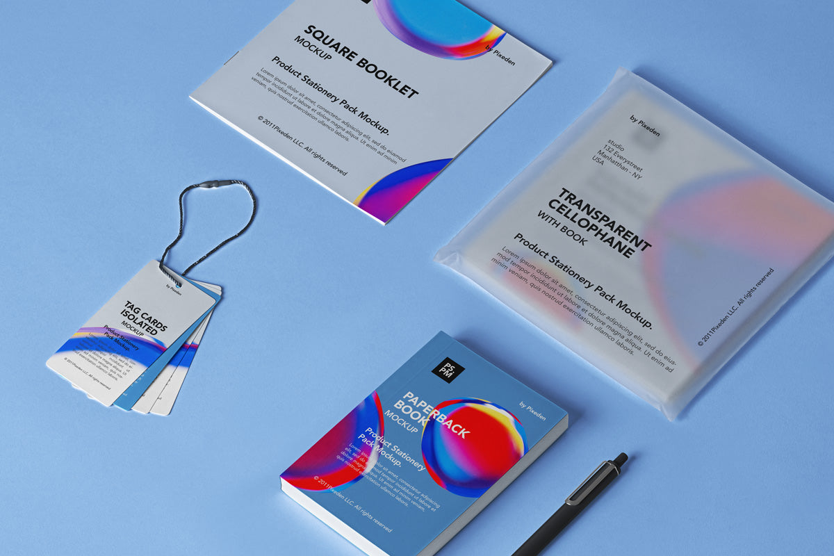 Free Product Psd Stationery Mockup Set