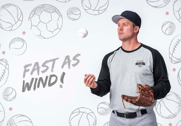 Free Professional Baseball Player Posing Psd