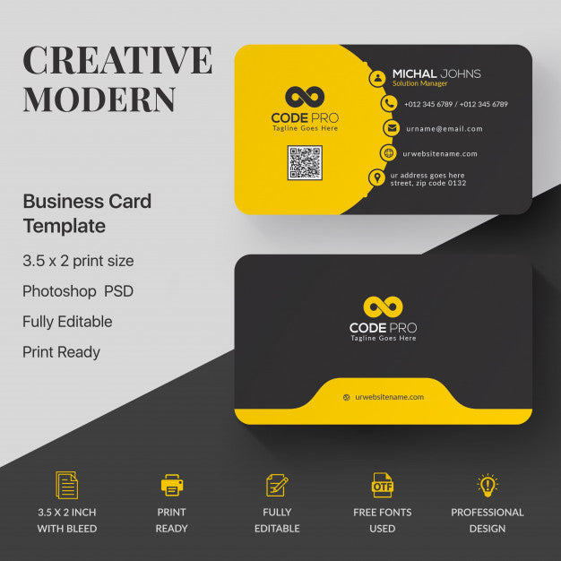 Free Professional Business Card Mockup Psd