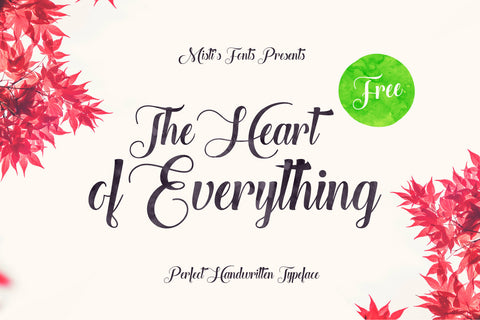 The Heart of Everything - Free Font
