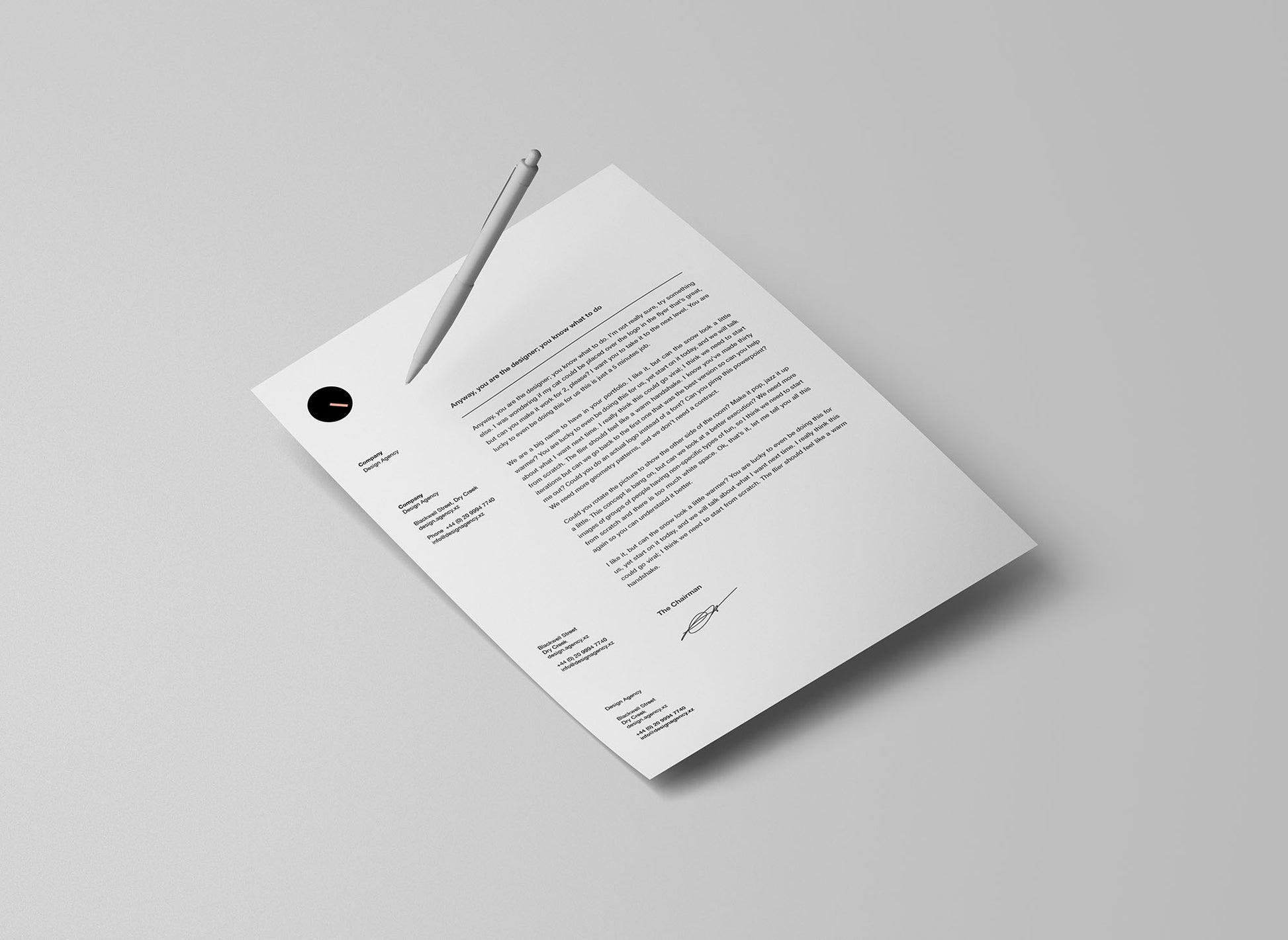 Free Psd Letterhead Mockup