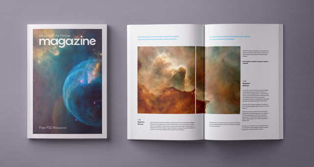 Free Psd Magazine Mockup Template Us A4