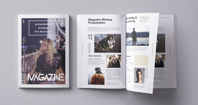 Free Psd Magazine Mockup Vol9