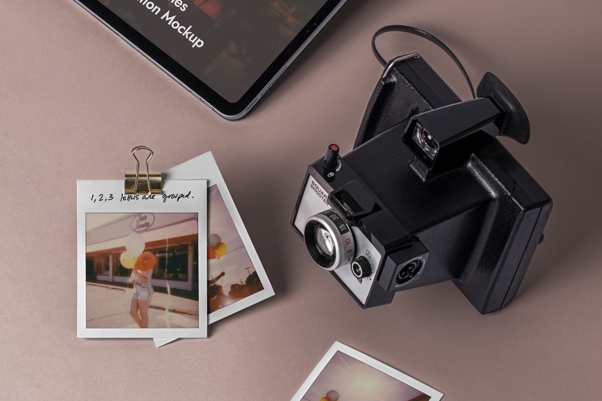 Free Psd Polaroid Mockup Frames Set