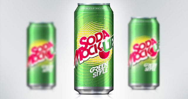 Free Psd Soda Can Mock-Up Template