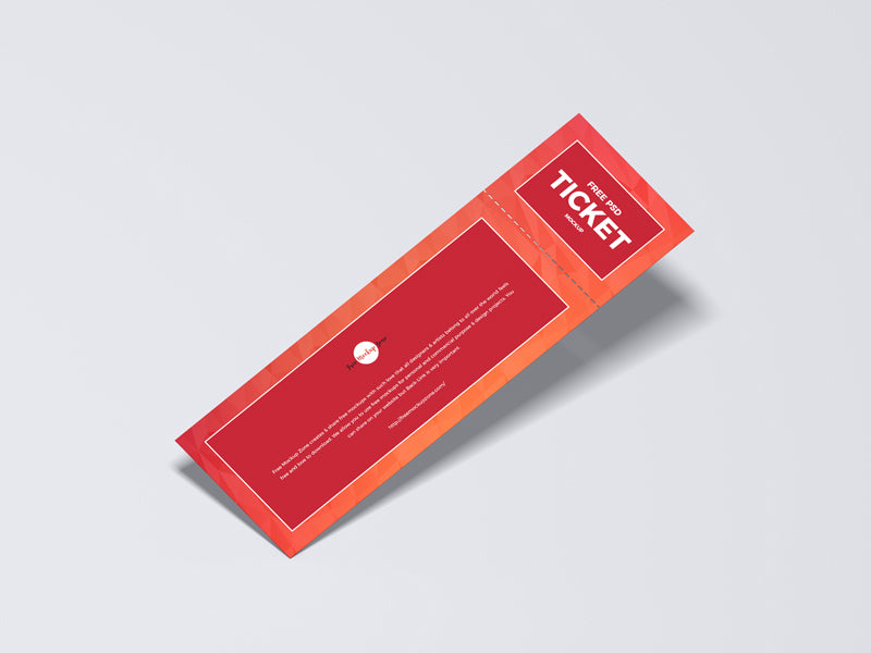 Free Psd Ticket Mockup