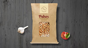 Free Pulses Kraft Paper Pouch Packaging Mockup Psd