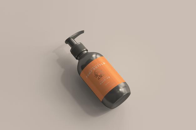 Free Pump Bottle Mockup Psd