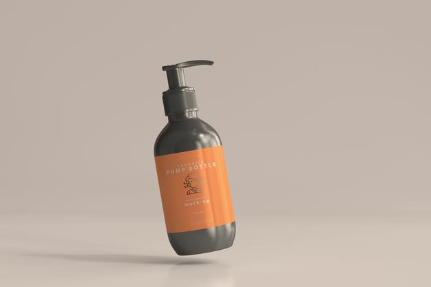 Free Pump Bottle Mockup Psd