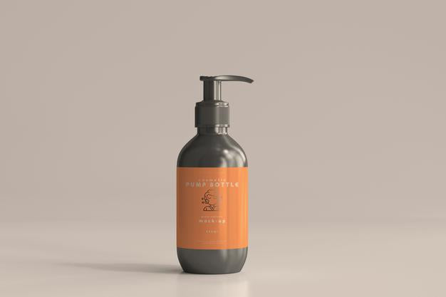 Free Pump Bottle Mockup Psd