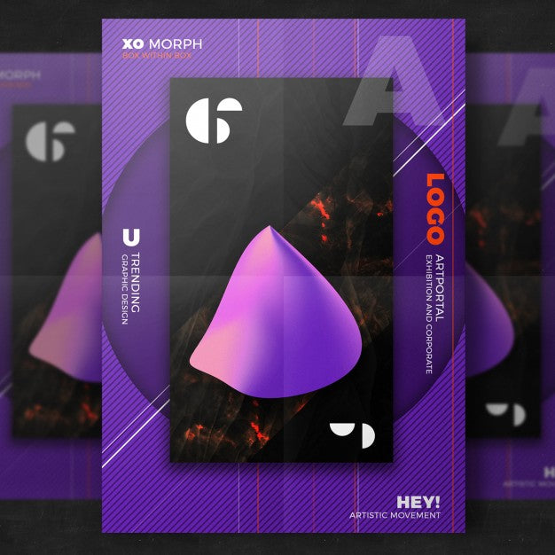 Free Purple Creative Poster Template Psd