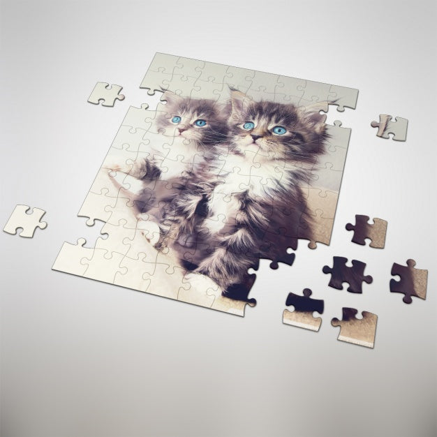 Free Puzzle Mock Up Design Psd