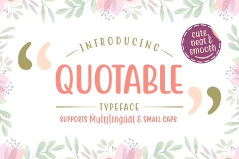 Free Quotable Display Font