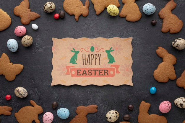 Free Rabbit Cookies Shape Mock-Up Psd