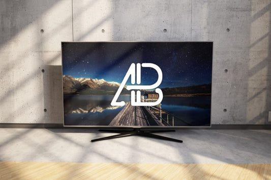 Free Realistic 4K Tv Mockup
