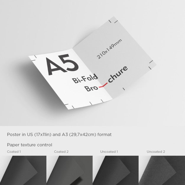 Free Realistic A5 Brochure Presentation Psd