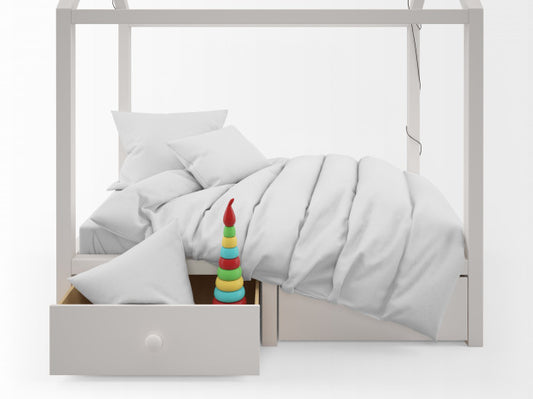 Free Realistic Cute Child Bed With House Shape Psd
