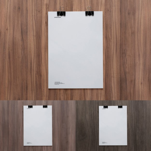 Free Realistic Document Presentation Psd