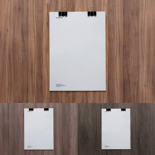 Free Realistic Document Presentation Psd