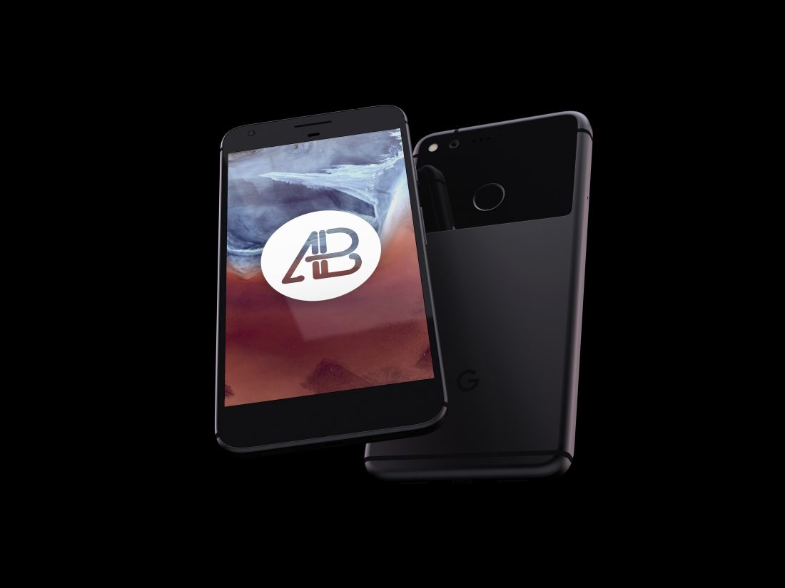 Free Realistic Floating Google Pixel Xl Mockup Pack