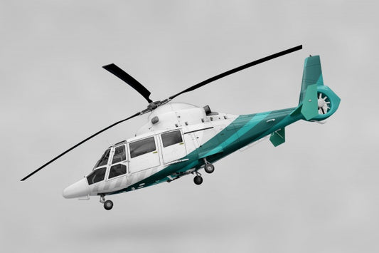 Free Realistic Helicopter Mockup Psd