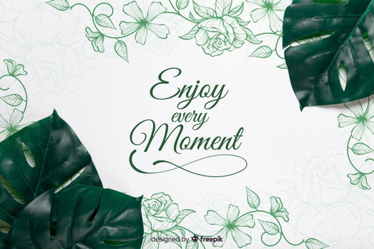 Free Realistic Leaves In Corner On Paper With Message Psd