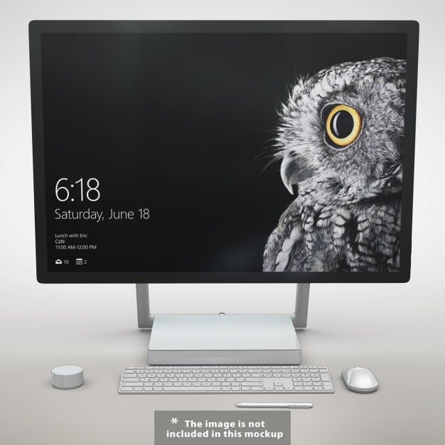 Free Realistic Monitor Presentation Psd
