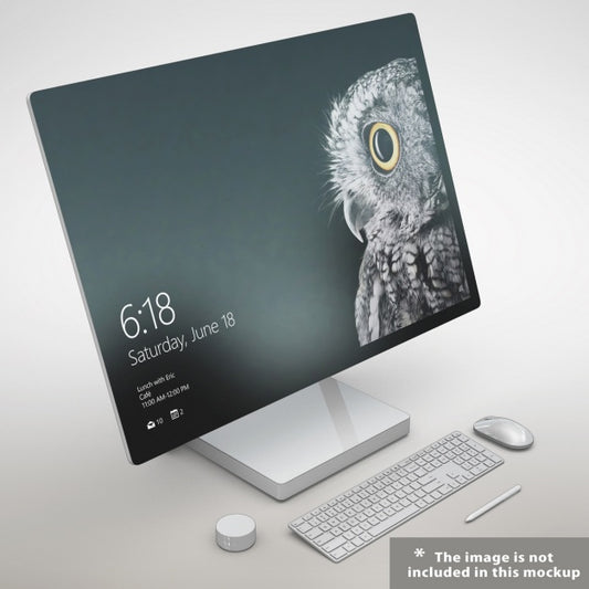 Free Realistic Monitor Presentation Psd