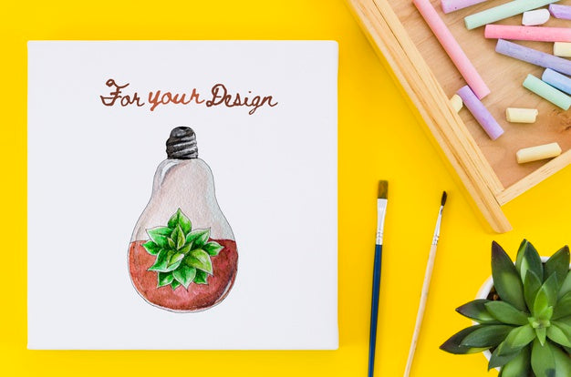 Free Realistic Paint On White Sheet Psd