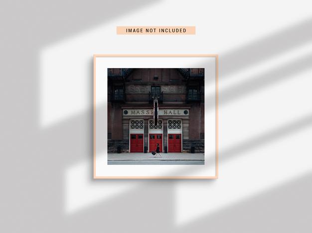 Free Realistic Photo Frame Mockup With Shadow Psd