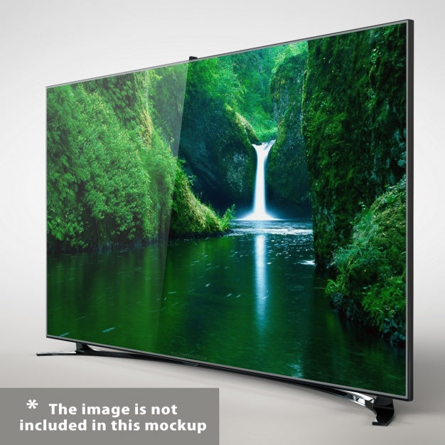 Free Realistic Television Presentation Psd