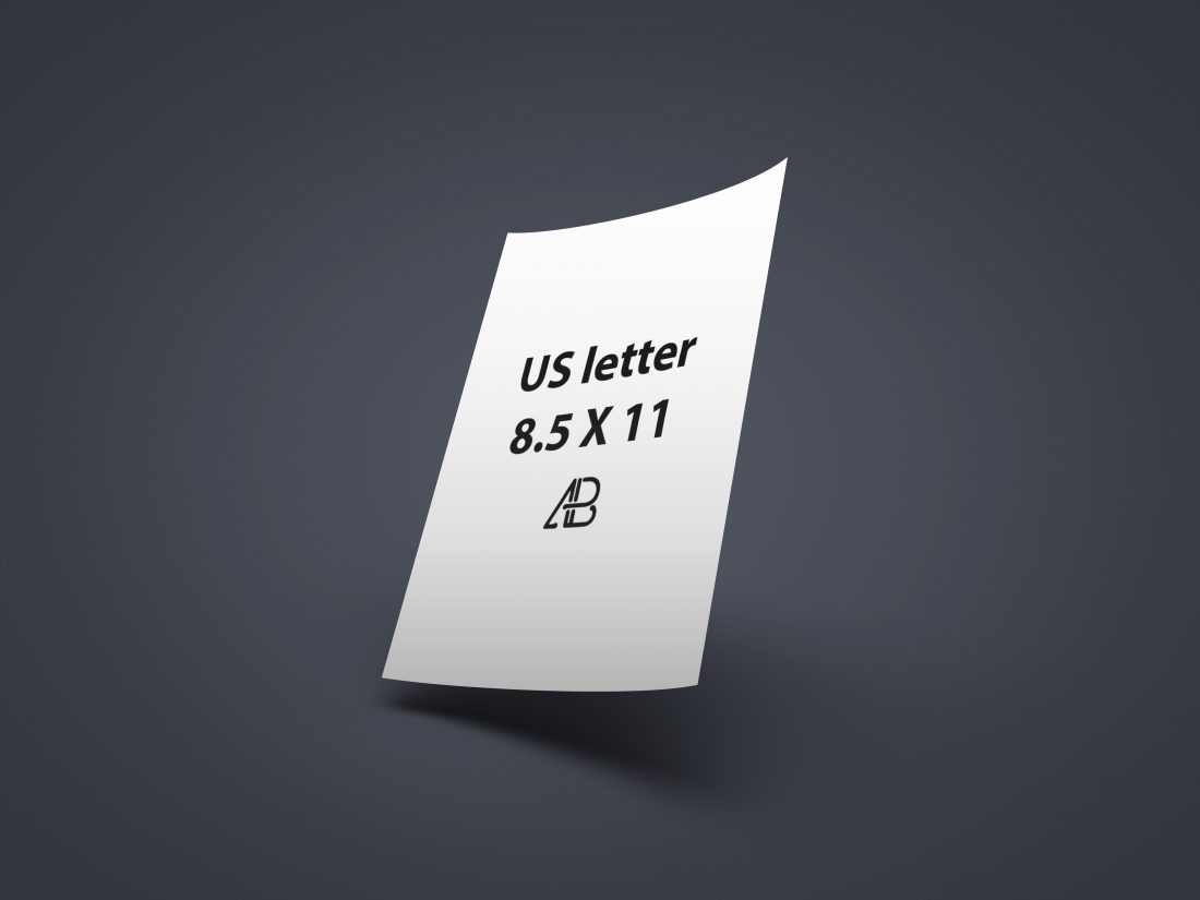 Free Realistic Us Letter Paper Mockup Vol.1
