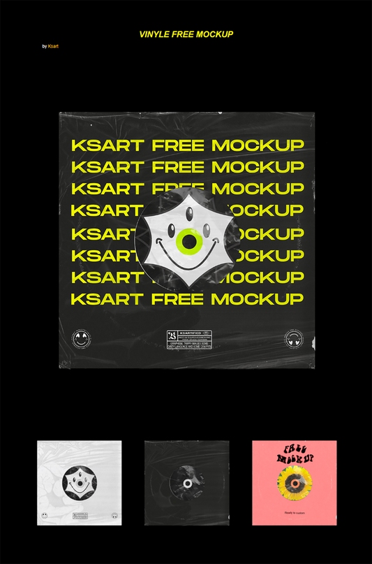 Free Realistic Vinyl Mockup