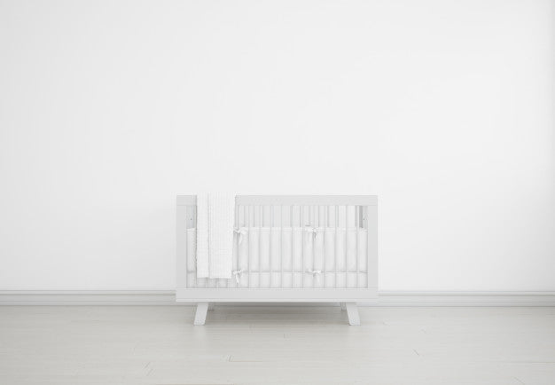 Free Realistic White Baby Bedroom With A Cradle Psd