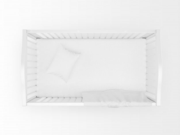 Free Realistic White Cradle Isolated On White On Top View Psd