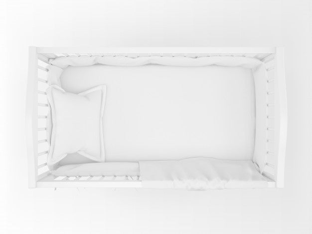 Free Realistic White Cradle Isolated On White On Top View Psd