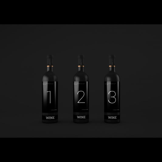 Free Realistic Wine Bottles Presentation Psd